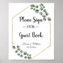 Search for guestbook wedding posters Greenery