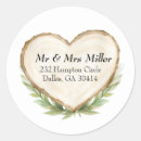 Search for wood heart return address labels Elegant