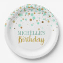 Search for mint green paper plates Gold