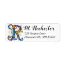 Search for letter r return address labels Watercolor