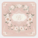 Search for pink floral monogram stickers Victorian