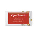 Search for red background return address labels White
