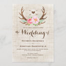 Search for floral antler wedding invitations Vintage