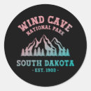 Search for caves stickers National park