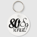 Search for 80th birthday key rings Funny