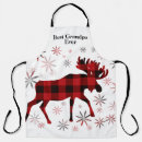 Search for red christmas aprons Red and black plaid