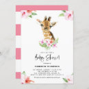 Search for pink giraffe baby shower invitations Safari