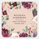 Search for floral square stickers Burgundy