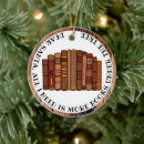 Search for book lover christmas tree decorations Books
