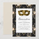 Search for black and gold masquerade party invitations Vintage