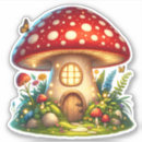 Search for mushroom illustration stickers Enchanted forest