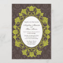 Search for lime green damask invitations Chartreuse