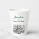 Search for adventure awaits paper cups Adventure baby shower
