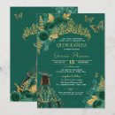 Search for enchanted forest quinceanera invitations Elegant