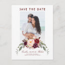 Search for burgundy floral save the dates Red