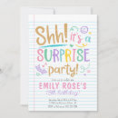 Search for teen surprise party invitations Colourful
