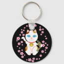 Search for maneki neko key rings Kawaii