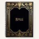 Search for art deco notebooks Black and gold