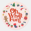 Search for oh what fun stickers Christmas birthday party
