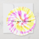 Search for tie dye square invitations Pink
