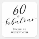 Search for 60 and fabulous stickers Typography