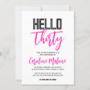 Search for hello thirty invitations Pink