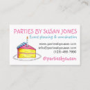 Search for birthday party planning business cards Cake
