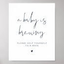 Search for coed baby shower posters Baby is brewing