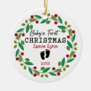Search for baby girl first christmas tree decorations Typography
