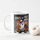 Search for funny halloween ghost mugs Trick or treat