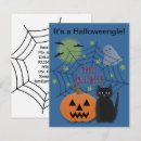 Search for scary spider invitations Black cat