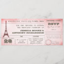 Search for boarding pass paris invitations Pink