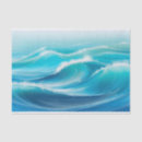 Search for blue ocean waves tissue paper Abstract