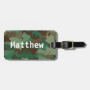 Search for camo luggage tags Green