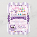 Search for purple owl baby shower invitations Cute