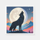 Search for wolf napkins Howling