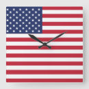 Search for american flag patriotic clocks Stars and stripes