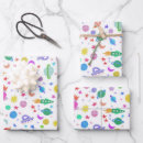 Search for space rocket kids wrapping paper Ufo