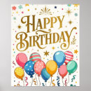 Search for happy birthday posters Illustration