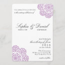 Search for lace wedding invitations Purple