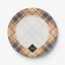 Search for brown gingham paper plates Beige