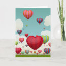 Search for hot air balloon valentines day cards Red