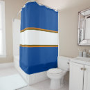 Search for blue and orange shower curtains White