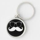 Search for black glasses key rings Moustache
