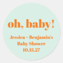 Search for orange baby shower stickers Colourful