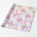 Search for rainbow unicorn wrapping paper Modern