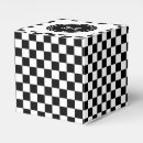 Search for black and white checkered pattern favour boxes Checkers