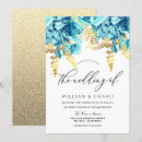 Search for aqua and gold wedding invitations Floral