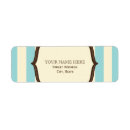 Search for red brown return address labels Vintage