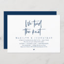 Search for we tied the knot invitations Elopement